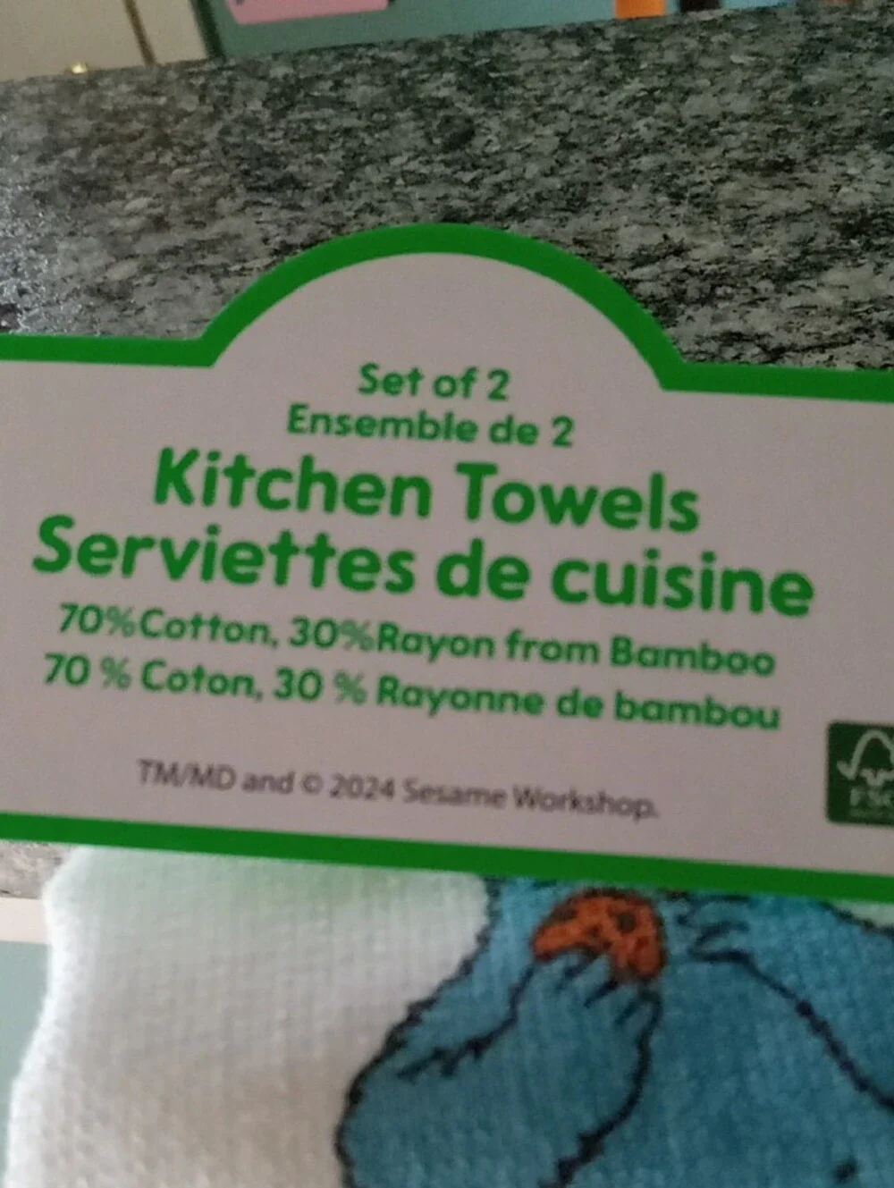Sesame Street  Character Print Kitchen Towel Set